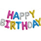 TONIFUL 16 Inch 4 Color Mylar Foil Birthday Balloons Banner Happy Birthday Balloon Letters for Adults & Girls Boys Kids Birthday