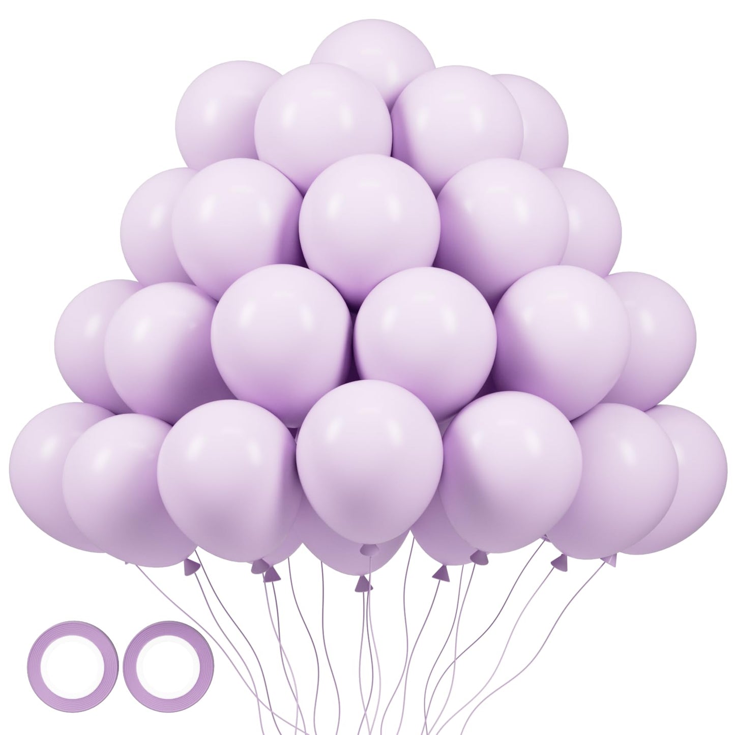 Voircoloria 105Pcs Pastel Purple Balloons 12Inch Party Latex Balloons For Boys Girls Birthday Baby Shower Gender Reveal Wedding