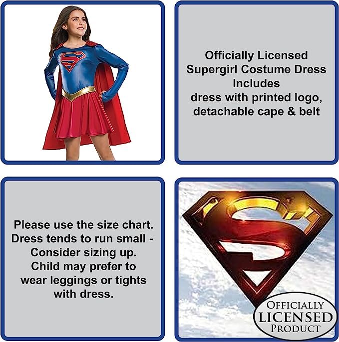 Rubies Girl'S Supergirl Tv Show Costume, Small