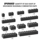 300 Piece Dark Gray Bricks Bulk Assortment Pack, Dark Grey Brick Accessories For Building With 12 Size, Compatible With Lego Par