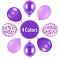 Purple Balloons, Lavender Purple Balloons Pearl Light Purple Party Balloons Metallic Purple Confetti Balloons Matte Pale Purple