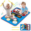 Patpat 8 Instrument Piano Keyboard Musical Mat For Kids 1-6 Years, 8 Sounds And 6 Modes Foldable Baby Drum Mat Educational Music