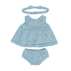 Miniland Clothes For Dolls 15'' Knitted Outfit Dress & Headband - Eco, Made In Spain, Quality, Role Play, Educational