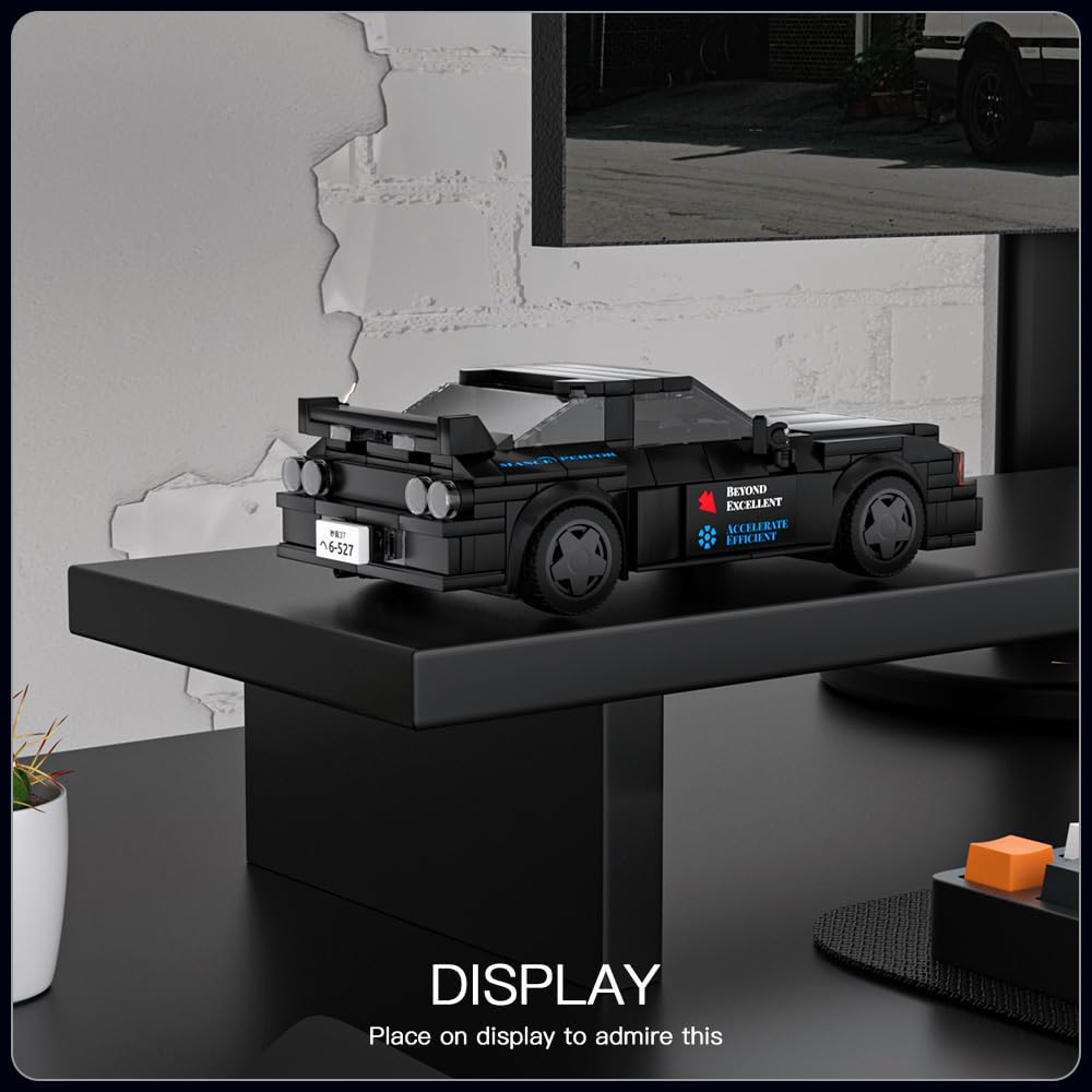 Mould King Speed Champion Car Building Toys with Acrylic Display Case Model Race Car Toy Building Blocks Kit 27014 Collectible R