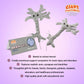 GIANTMICROBES Neuron Plush Toy, Brain Cell Model, 7" Grey Polyester, Neuroscience Gift
