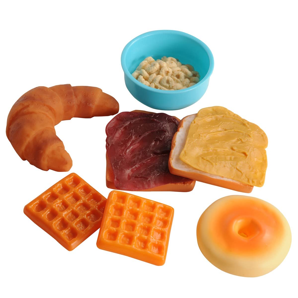 Kaplan Early Learning Life-Size Pretend Play Breakfast Meal Set - 24-Piece Play Food for Kids, Promotes Healthy Eating & Nutriti