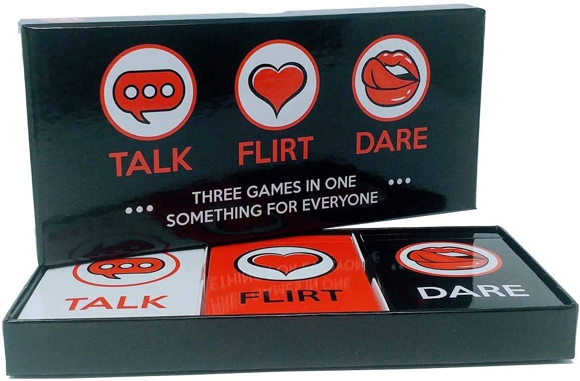Tickles 3 In 1 Fun & Romantic Game Night Box Set With Conversation Starters, Flirty Games And Cool Dares - Choose From Talk, Fli