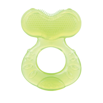 Nuby Silicone Teethe-Eez Teether With Bristles, Includes Hygienic Case, Green (Pack Of 1)