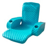 Trc Recreation Folding Baja Chair Foam Swimming Pool Float, Portable Super Soft Floating Lounger With 2 Cup Holders For Beach Essentials, Teal