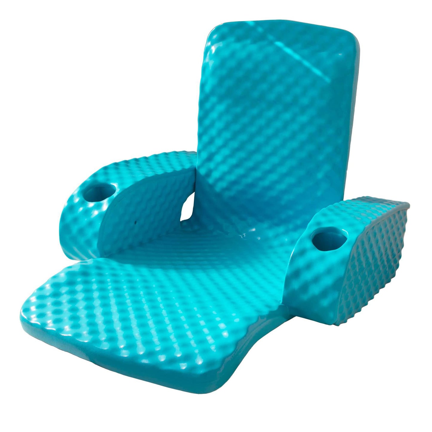 Trc Recreation Folding Baja Chair Foam Swimming Pool Float, Portable Super Soft Floating Lounger With 2 Cup Holders For Beach Essentials, Teal