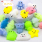 Squishes 18 Pcs Tiny Mochi Squishy Toys For Kids Age Over 3 Years Old,Kawaii Squishy Animals, Party Favors For Kids, Stress Reli