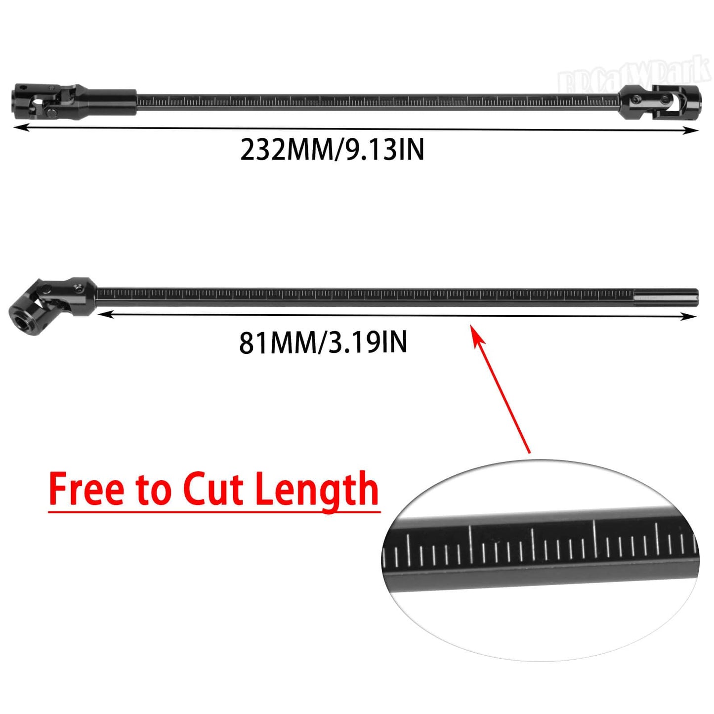 Brcatwpark Free To Cut Length Drive Shaft Axles Upgrades Part For 1/10 Lcg Diy Rc Crawler Scx10 I Scx10 Ii Scx10 Iii Trx4 Capra,