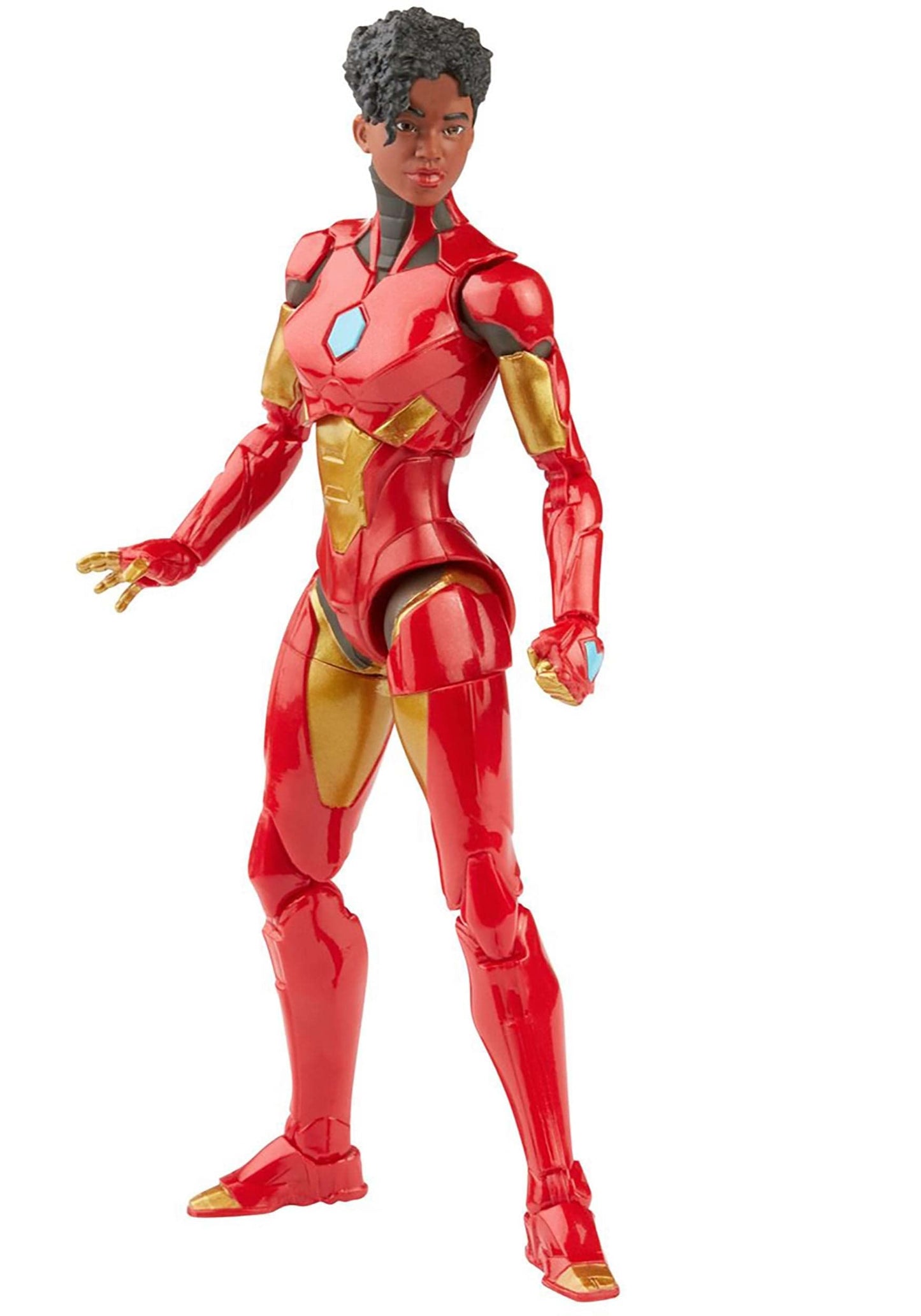 Marvel Hasbro Legends Series 6-inch Ironheart Action Figure Toy  enhanced Design and Articulation  Includes 5 Accessories and 1 Build-A-Figure Part  Red gold
