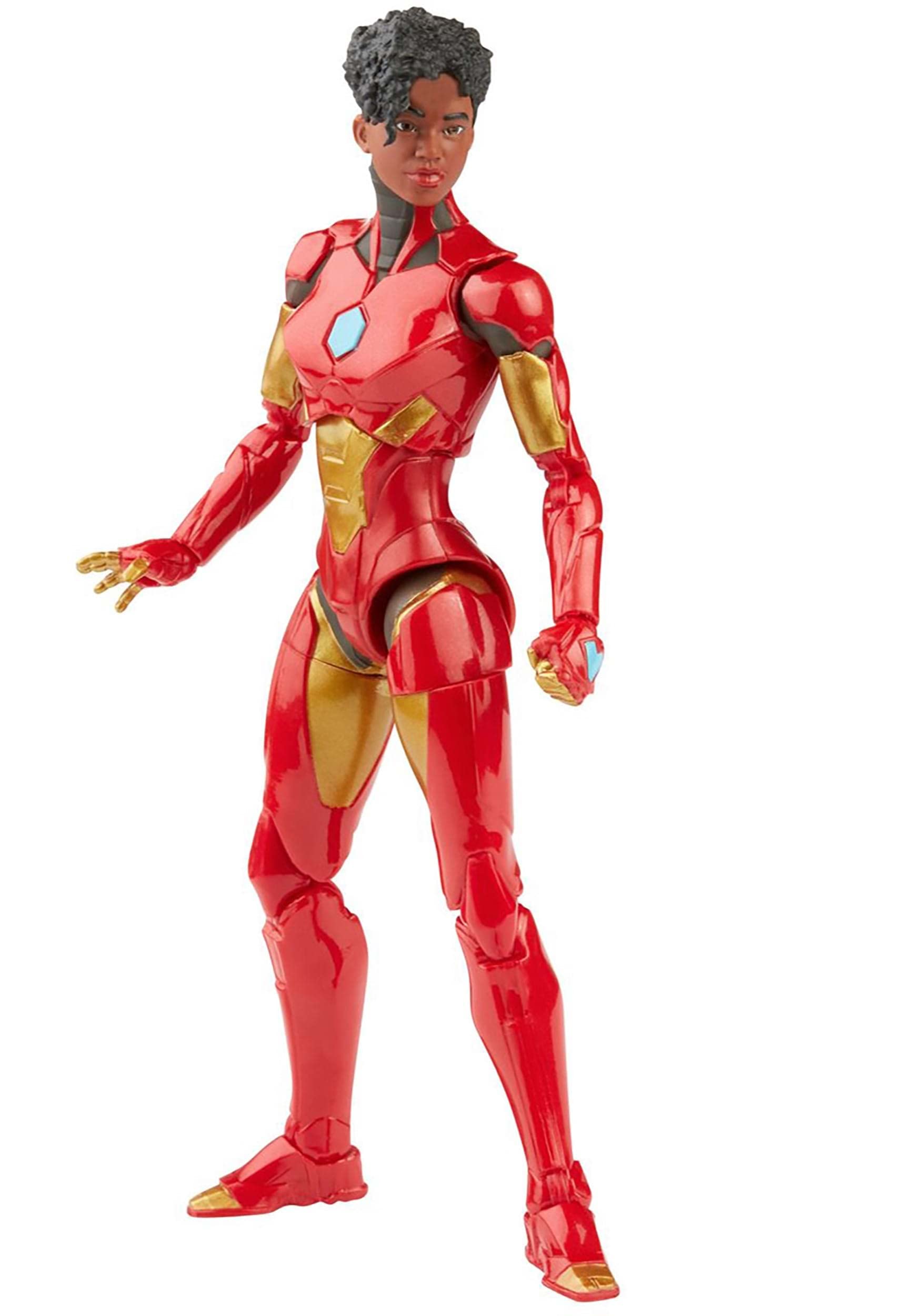 Marvel Hasbro Legends Series 6-inch Ironheart Action Figure Toy  enhanced Design and Articulation  Includes 5 Accessories and 1 Build-A-Figure Part  Red gold