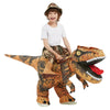 Goosh Inflatable Dinosaur Costume Kids Halloween Blow Up Costume For Boy Girl Funny Riding T Rex For Party Cosplay (4-6Yrs)