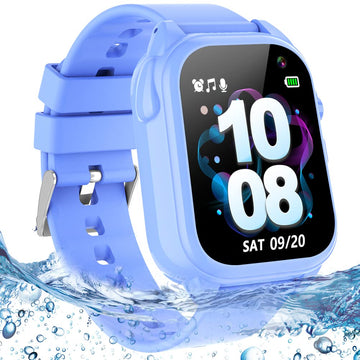 Waterproof Smart Watch For Kids 3-12 Years Boys Girls Learning Toys With 26 Puzzle Games Pedometer Camera Video Recording Music 