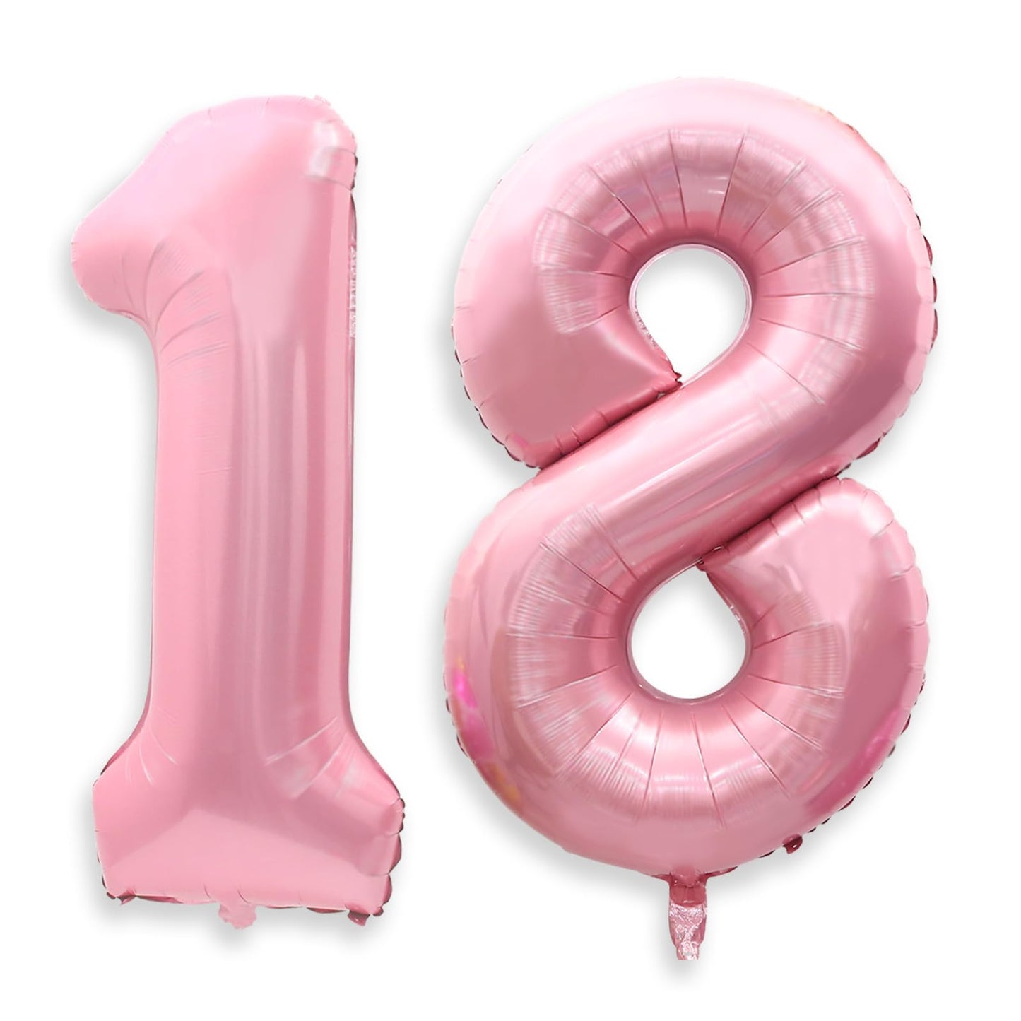 40 Inch Pink 18 Balloon Numbers, Large Number 18 Balloons Pink Foil Number Balloons, Light Pink 18th Foil Birthday Balloons for 
