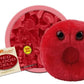 GIANTmicrobes Red Blood Cell Plush Toy, 7" Hematology Gift, Soft Red Plush, Model 874665001272