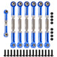 WEISHUJI 7 Pack Front Rear Servo Link,Adjustable Aluminum Turnbuckles/Camber Link with Rod Ends Sets,Machined Metal Front Rear S