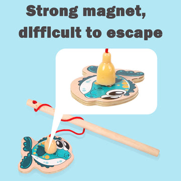 Onest 34 Pieces Magnetic Fishing Game For Kids Wooden Magnet Fishing Game Wooden Magnetic Toys For Kindergarten Preschool Girl Boy