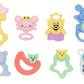 Earendel Kids Baby Rattle Toys 8 Piece Set, Colorful Animal Shaped Teethers And Rattles, NonToxic Early Learning Hand Grip Toys