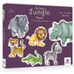 TOYKRAFTT Chunky Infant Floor Puzzle Toy, 2 Piece Puzzles for Kids Age of 2-3 Years, Educational Toys My First Jungle Animal Puz