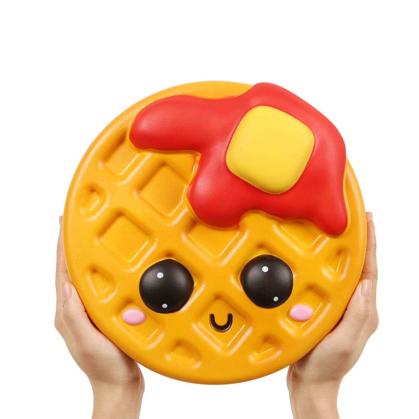 Anboor Jumbo Squishy Toy Cake - 9.4" Slow Rising, Scented Food Stress Relief, Huge Waffle Cake Design for Kids & Adults