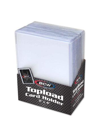 Bcw 3X4 Topload Card Holder - Standard - 25Ct | Rigid Pvc Trading Card Protection For Baseball Cards, Football Cards, And Tradin