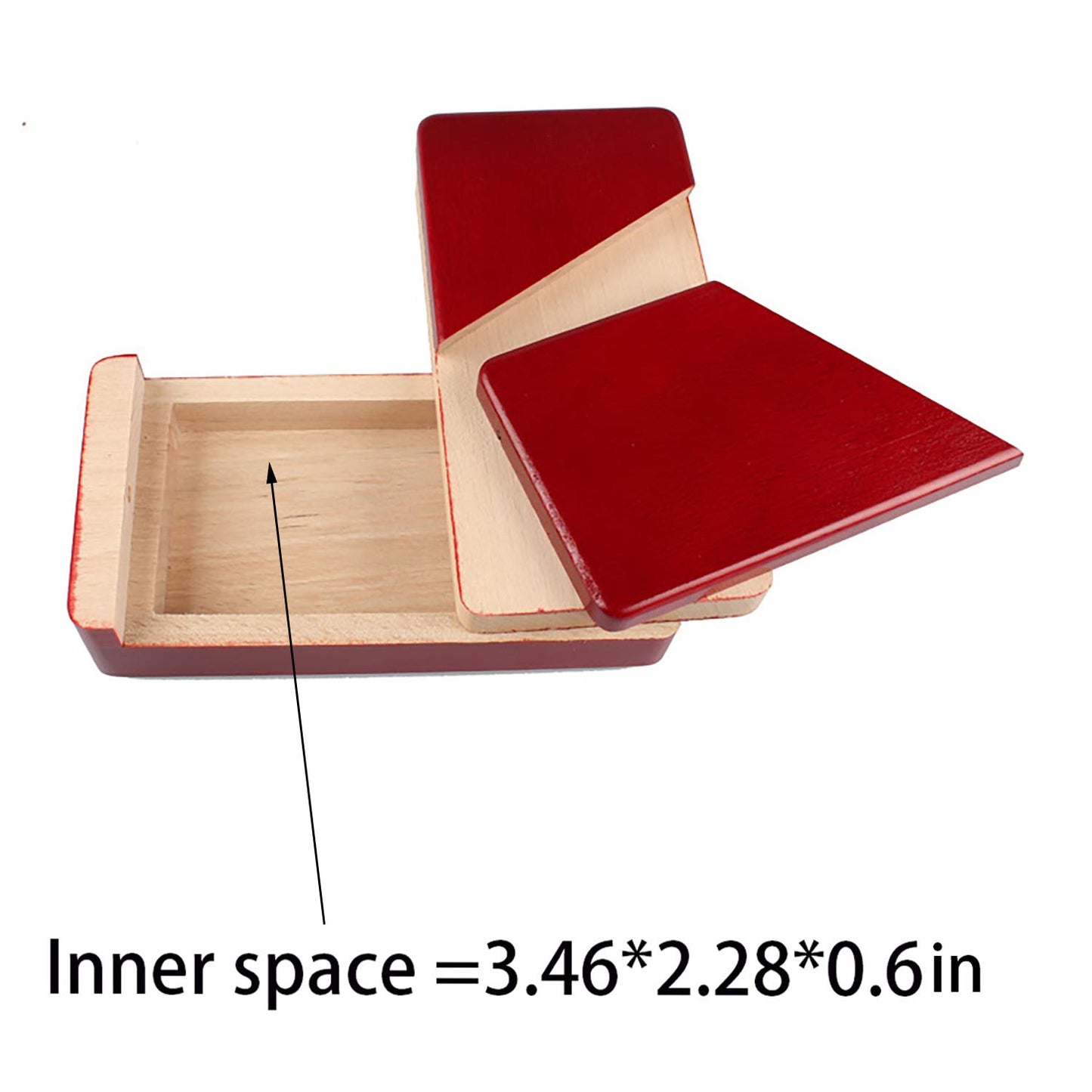 Gift Card Money Holder Puzzle Gift Case Box Big Secret Opening Impossible Box Puzzle Handmade 3D Brain Teaser Puzzle Magic Wooden Mysterious Box Gift Box Cube Game Box Iq Toys By Ahyuan (Red)
