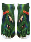 Toynk Monster Photo Print Ankle Socks