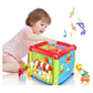 Incarnation 6Sided Educational Activity Cube Toy For Babies & Toddlers Musical Geometric Cube Toy Blocks, Math Montessori Cloc