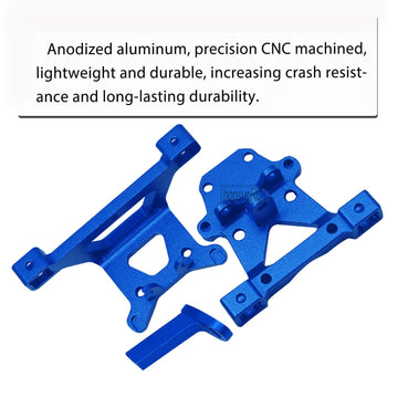 hopsupRC Front Rear Body Post Mount Upgrades Part for 1/16 E-REVO/Mini Slash,Alloy Front & Rear Body Post Mount Hops Ups for 1/1
