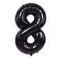 Smlpuame 40 Inch Number Balloon 0-9 Black Large Number 8 Balloons,Digital Balloons For Birthday Party Celebration Decorations Su