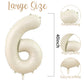 Wpensky 40 Inch White Foil Number 6 Balloon - Large Helium Birthday Decorations for Boys & Girls, 6th Anniversary Party Supplies