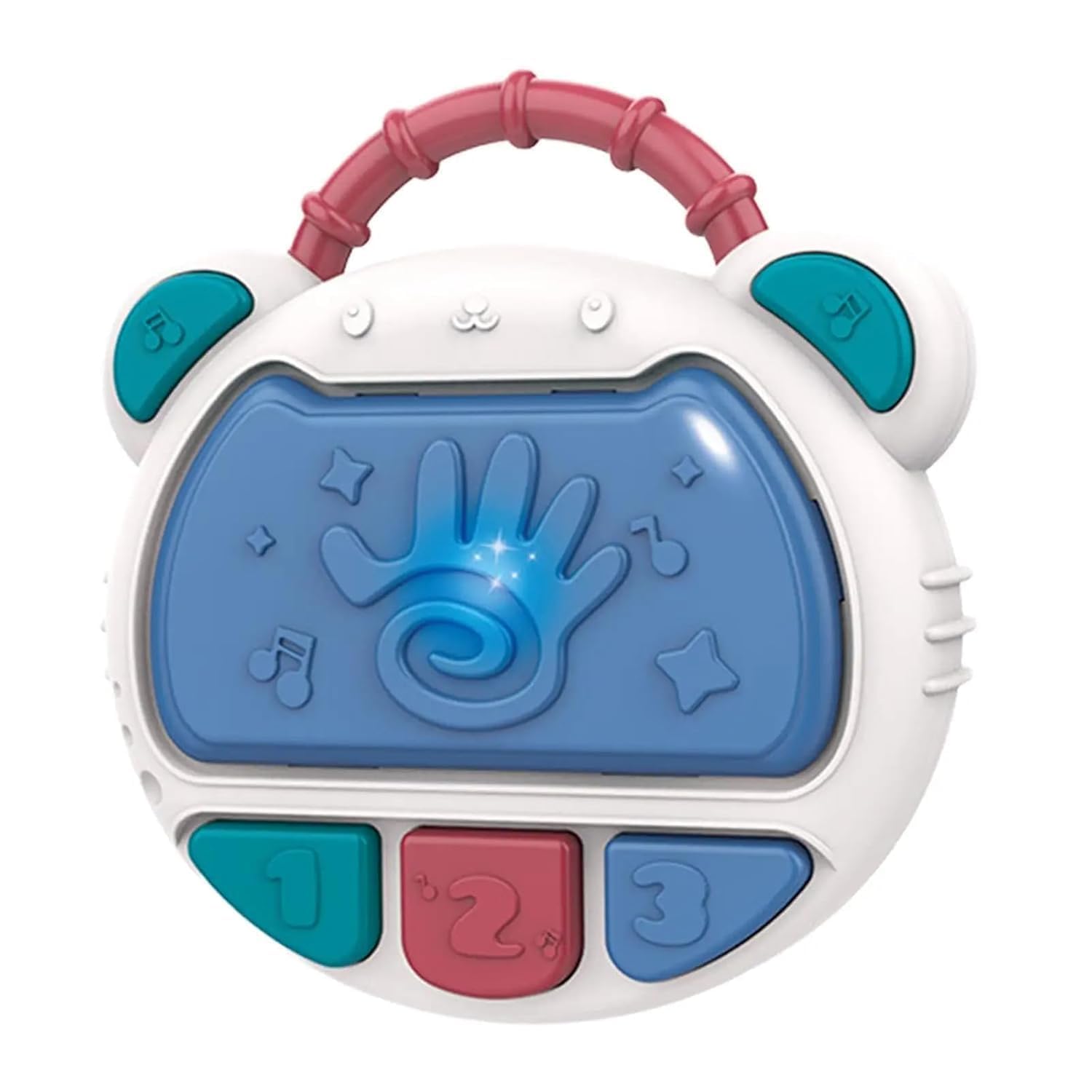 Musical Baby Drum Toy With Lights  MontessoriInspired Bear Piano Drum For Toddlers 18+ Months | Sensory Learning Activity (Mul