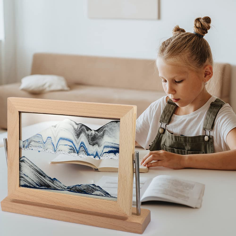 Bochino Moving Sand Art Picture Dynamic Sand Picture 3D Sand Art Frame Sandscape Moving Sand Picture For Home & Office D  Cor