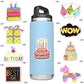 SUSIHI Birthday Stickers Pack - 50 Vinyl Party Stickers for Kids & Adults, Scrapbooking, Cards, Birthday Theme