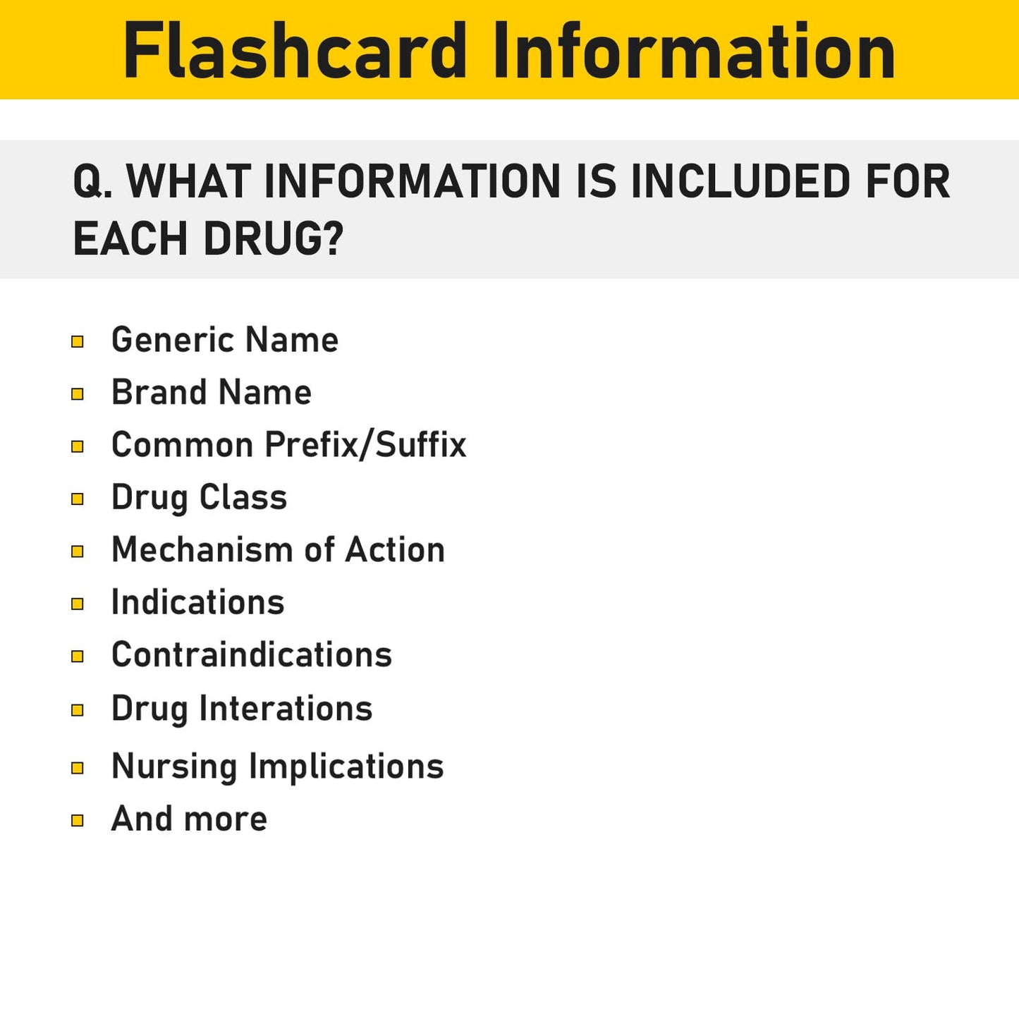 SwiftPass Top 200 Drugs Flashcards - Pharmacology Study Cards, Medium Size, Cardstock, Model SP-01