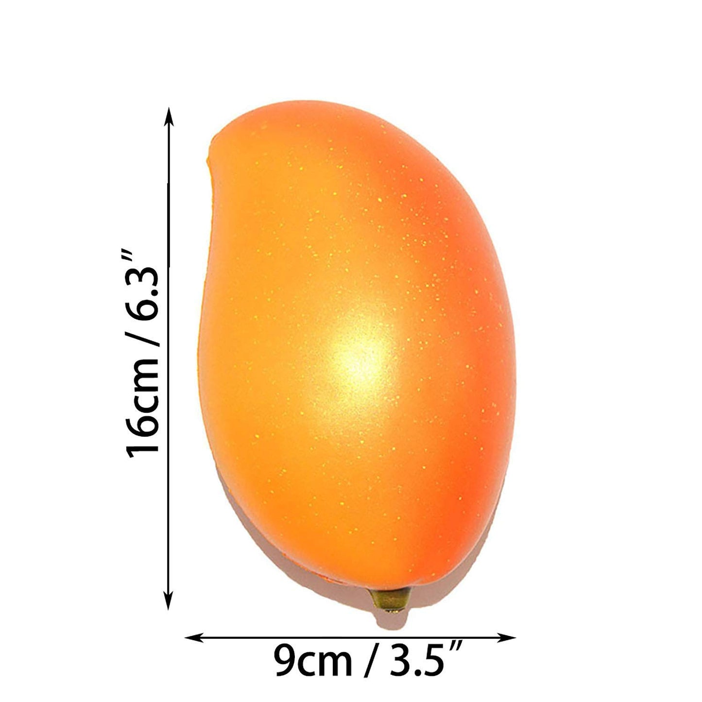 Areedy Squishy Fruit - Gold Mango, Colossal, Slow Rising, Scented, Small, Polyurethane (PU)