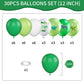 Dinosaur Balloons, 12 Inch Dino Printed Balloons Green White Lime Green Latex Balloons For Birthday Party Jungle Dinosaur Themed