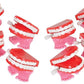 HAPPY DEALS Wind Up Chatter Teeth - 12 Pack, 1.75" Red Plastic Walking Toys, Model JT012