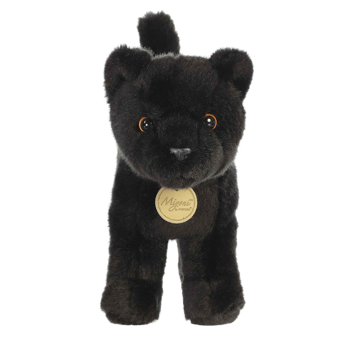 Aurora Realistic Miyoni Panther Stuffed Animal - Lifelike Detail - Cherished Companionship - Black 10 Inches