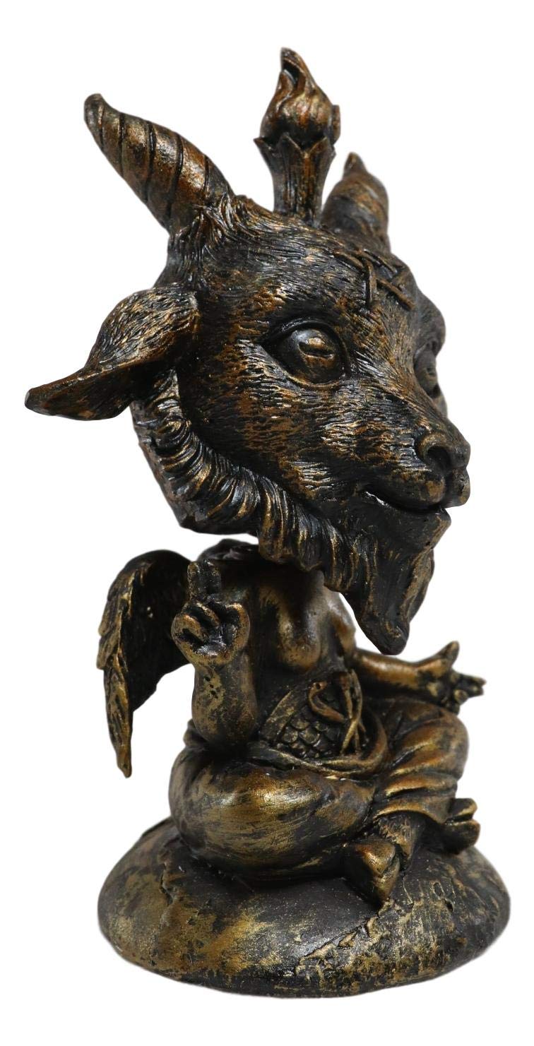 Ebros Whimsical Sabbatic Goat Of Mendes Samael Lilith Baphomet Bobblehead Figurine Laveyan Baphomet Worship The Caduceus Symbol