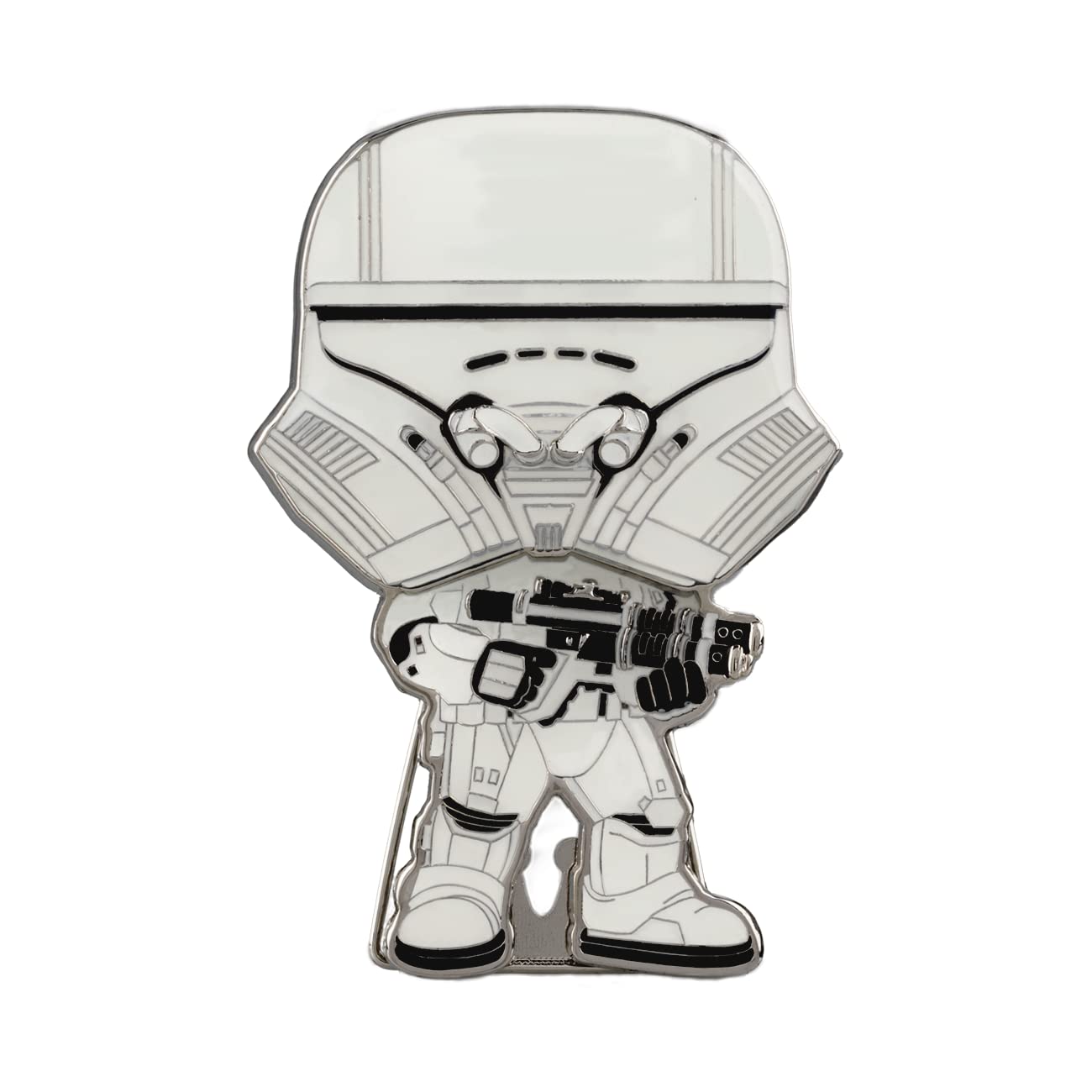 Loungefly Pin Pop! Large Enamel Pin Star Wars: First Order Jet Trooper White - Star Wars Enamel Pins - Cute Collectable Novelty