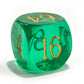 BESCON DICE 30MM Translucent Green Backgammon Doubling Cube Dice - Large 1 3/16 Number Dice for Game Play