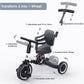 newyoo Toddler Bike - 4 in 1 Tricycle for 1-3 Year Olds, White, Carbon Steel, Model TR007, with Parent Handle & Removable Pedals