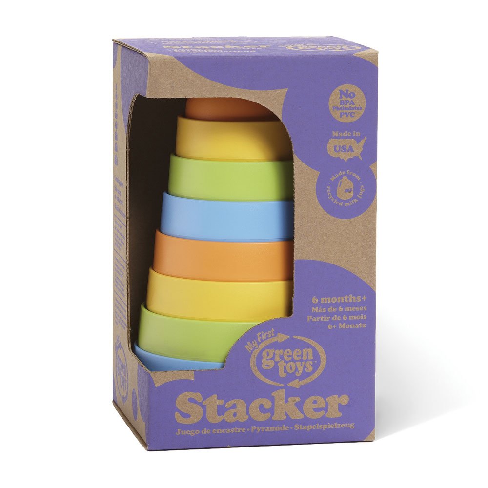 Green Toys My First Stacker - Multi Color, 1 Count, Plastic Building Toy, Model 5520024