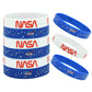 Vuzvuv 18 Pcs Nasa Rubber Bracelets, Outer Space Design Silicone Wristbands Blue and White Color Style Bracelets for Spaces Them