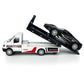 Flatbed Truck Toy Rescue Tow Truck Transport Trailer Car Carrier Metal Diecast Pull Back Vehicles 2 in 1 Vehicle Playset Toy Tru