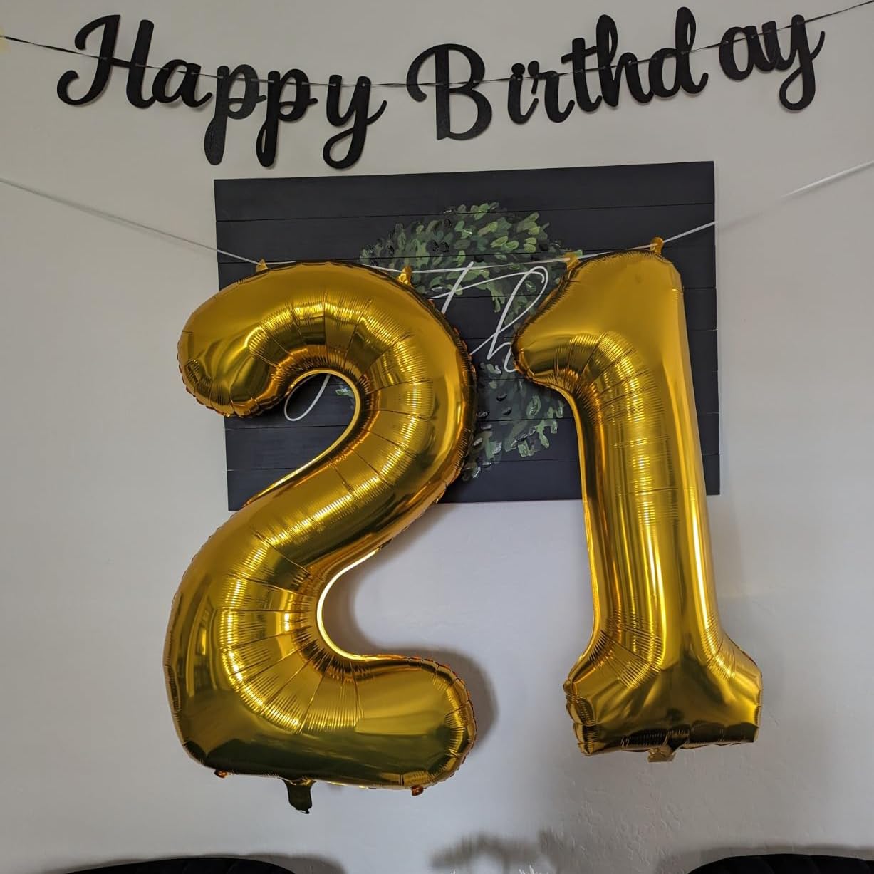 Paticool Gold Number 2 Balloon, 40 Inch Large Number Foil Mylar Balloons For 2Nd Girl Boy Birthday Party Celebration Decorations